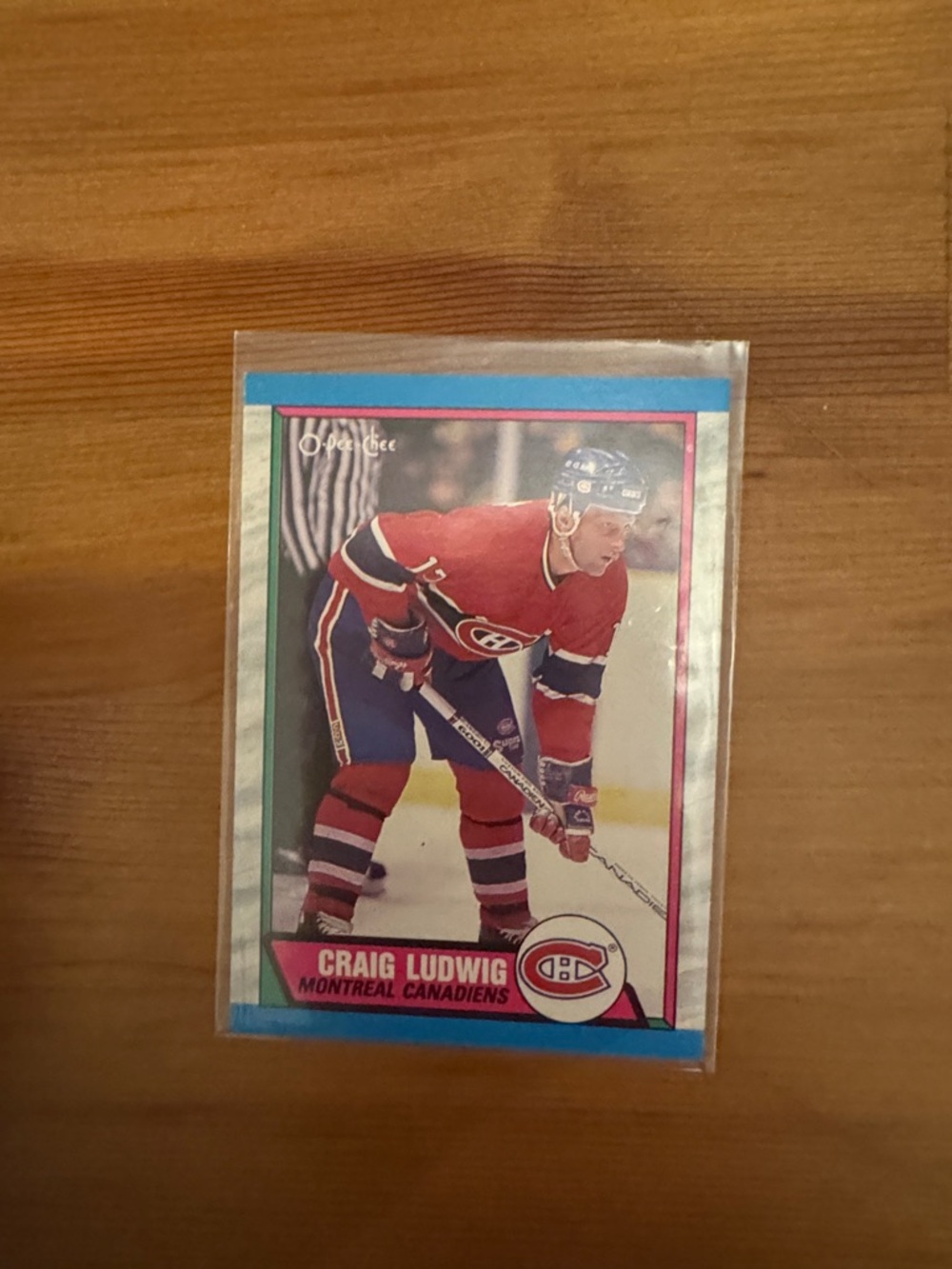 Hockey Trading Card — Red, Blue, White Design